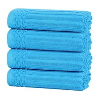 SUPERIOR® Soho Collection | 4pc Quick Dry Checkered Hand Towel