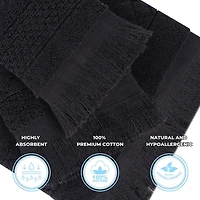 SUPERIOR® Rolla Collection | 100% Cotton 6-pc. Geometric Hand Towel