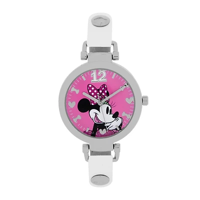 Disney® Minnie Mouse Womens Glitter Bracelet Watch