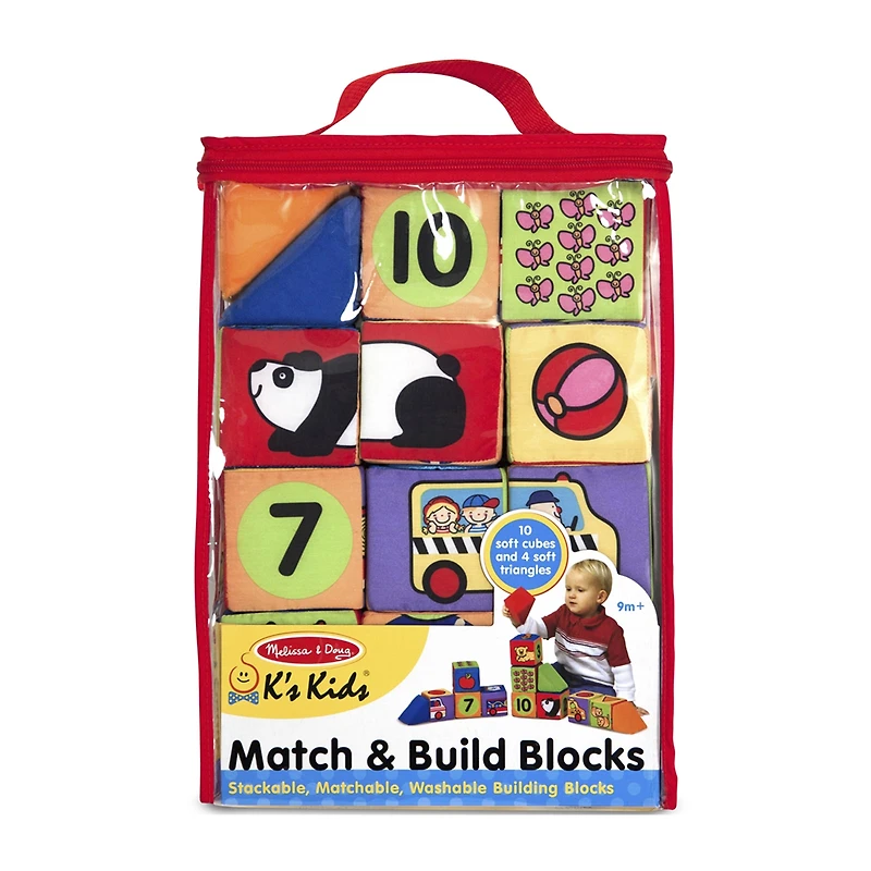 Melissa & Doug Match & Build Blocks Building Blocks 14-pc.