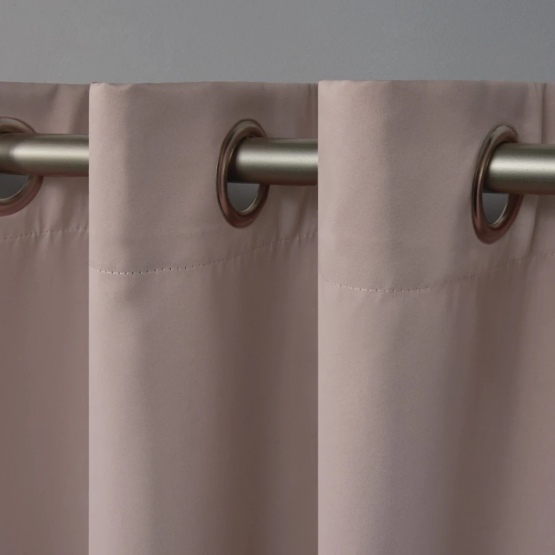Exclusive Home Curtains Academy Grommet Top Energy Saving 100% Blackout Set of 2 Curtain Panel