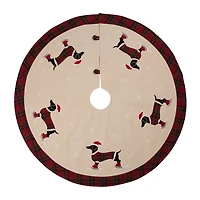 Glitzhome Dachshund Indoor Tree Skirt
