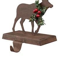 Glitzhome Wooden & Metal Reindeer Christmas Stocking Holder