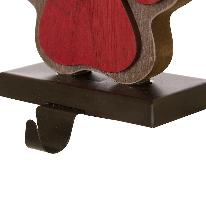 Glitzhome Wooden & Metal Paw Christmas Stocking Holder