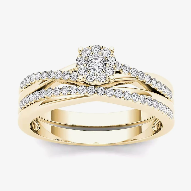 1/4 CT.T.W. Natural Diamond 10K Yellow Gold Engagement Ring