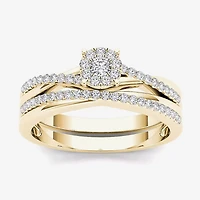1/4 CT.T.W. Natural Diamond 10K Yellow Gold Engagement Ring