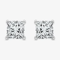 Premier Collection 1 CT. T.W.  Natural Diamond Princess-Cut Stud Earrings in 14K Gold