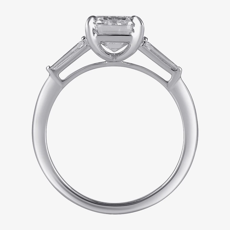Love Lives Forever (F / Si2) Womens 3 1/6 Ct. T.W. Lab Grown White Diamond 10K Gold 3-Stone Engagement Ring