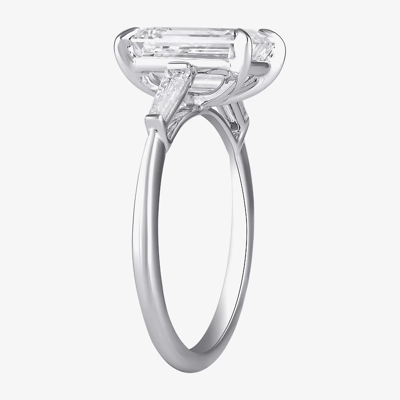 Love Lives Forever (F / Si2) Womens 3 1/6 Ct. T.W. Lab Grown White Diamond 10K Gold 3-Stone Engagement Ring