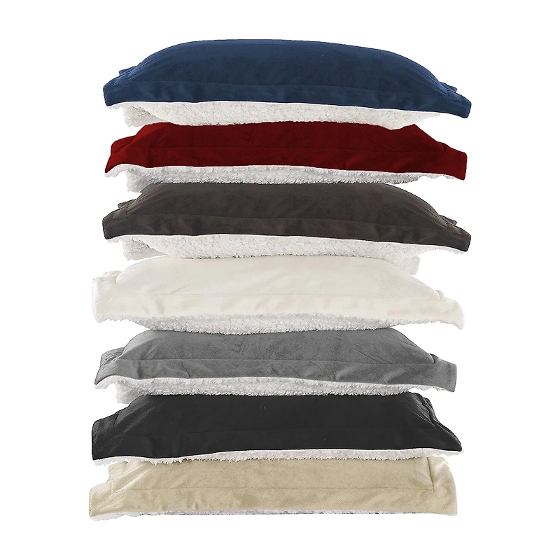 Swift Home Reversible Micro-Mink And Sherpa Midweight Down Alternative Comforter Set