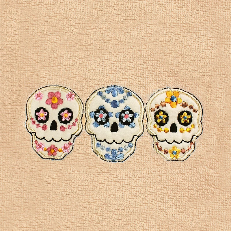 Linum Home Textiles Skulls Embroidered 2-pc. Hand Towel
