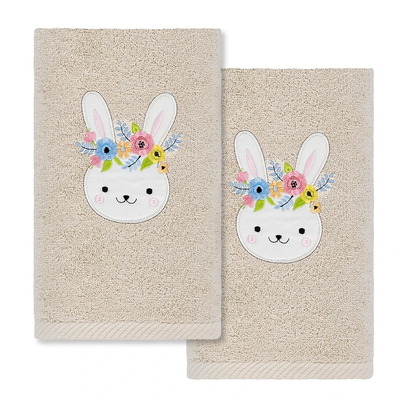 Linum Home Textiles Bee Dance Embroidered 2-pc. Hand Towel