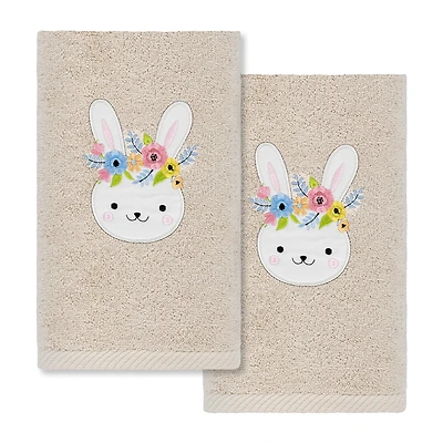 Linum Home Textiles Bee Dance Embroidered 2-pc. Hand Towel