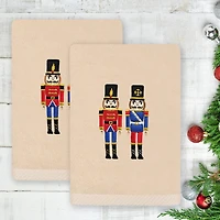 Linum Home Textiles Nutcrackers Embroidered 2-pc. Hand Towel