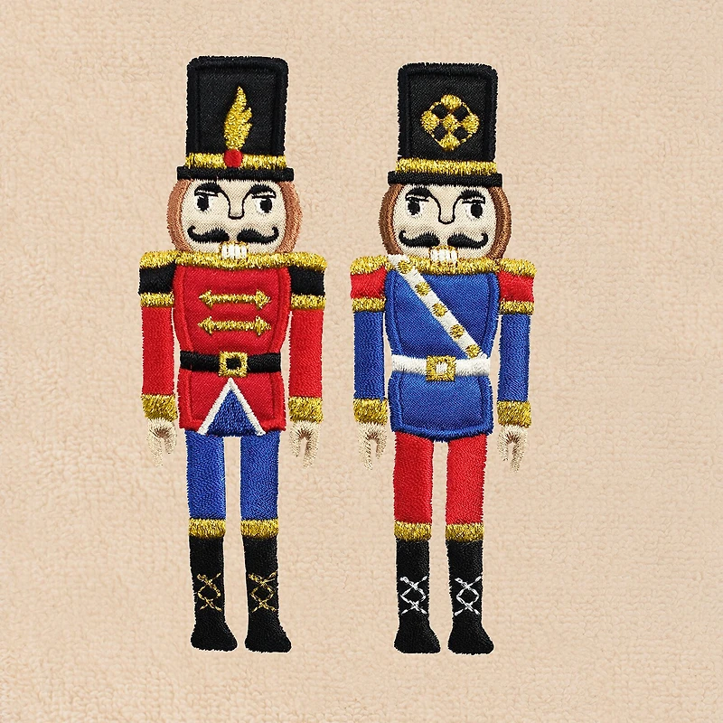 Linum Home Textiles Nutcrackers Embroidered 2-pc. Hand Towel