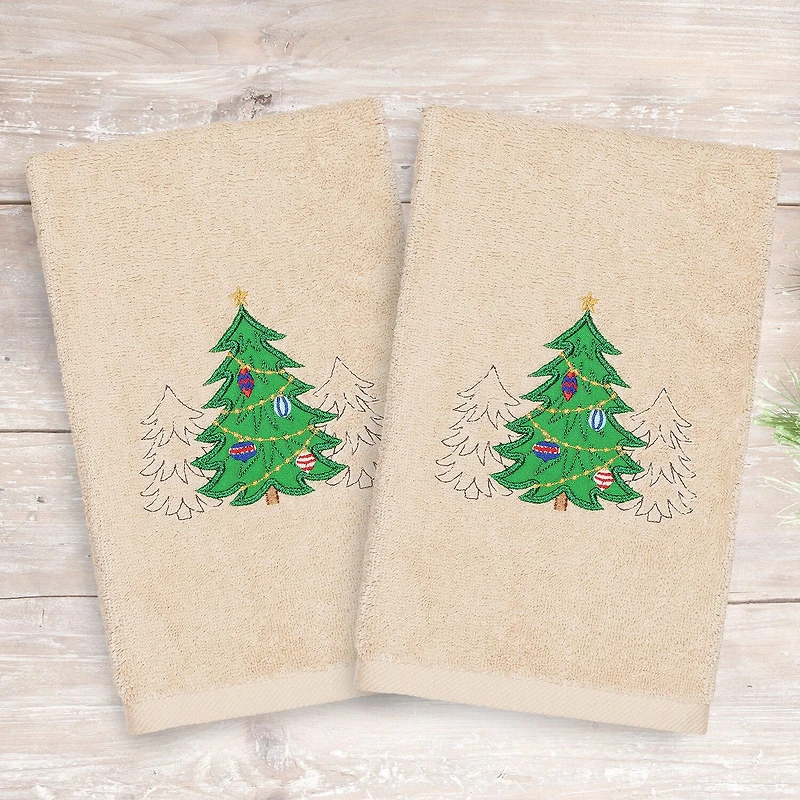 Linum Home Textiles Xmas Three Trees 2-pc. Hand Towel
