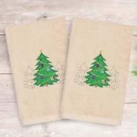 Linum Home Textiles Xmas Three Trees 2-pc. Hand Towel
