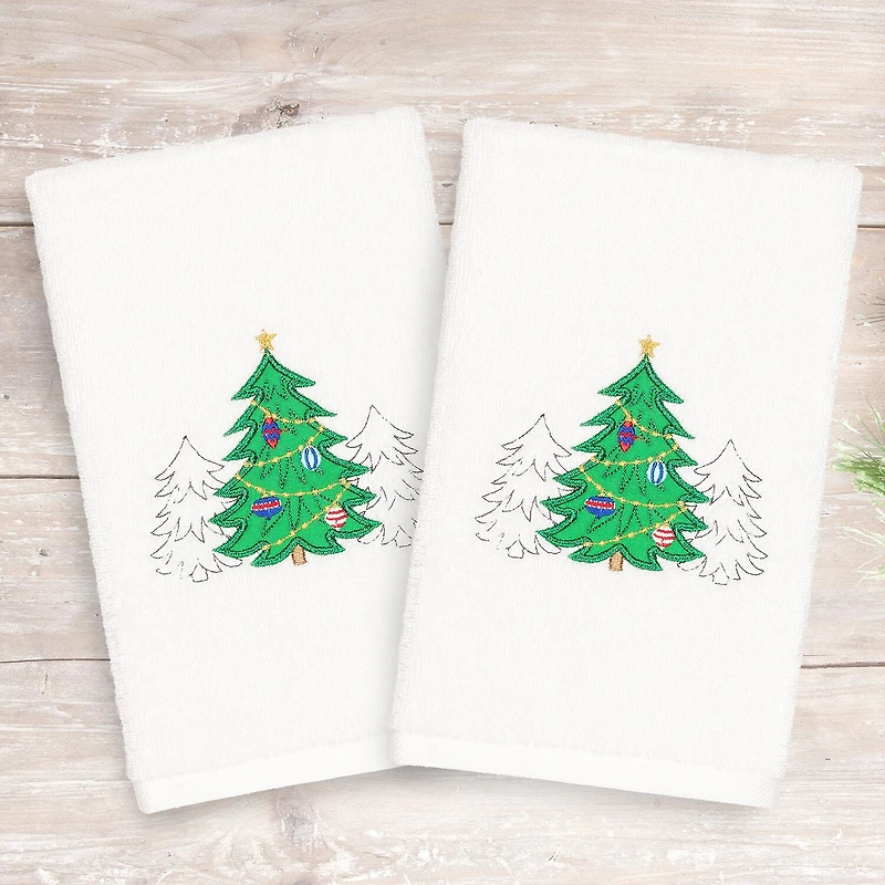 Linum Home Textiles Xmas Three Trees 2-pc. Hand Towel