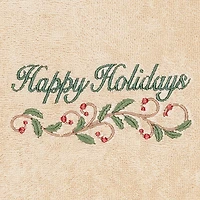 Linum Home Textiles Xmas Happy Holidays 2-pc. Hand Towel