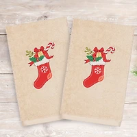 Linum Home Textiles Christmas Stocking 2-pc. Hand Towel