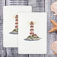Linum Home Textiles Summer Lighthouse Embroidered 2-pc. Hand Towel