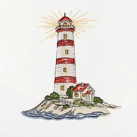 Linum Home Textiles Summer Lighthouse Embroidered 2-pc. Hand Towel