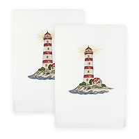Linum Home Textiles Summer Lighthouse Embroidered 2-pc. Hand Towel