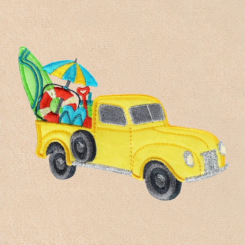 Linum Home Textiles Summer Truck Embroidered 2-pc. Hand Towel