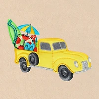 Linum Home Textiles Summer Truck Embroidered 2-pc. Hand Towel