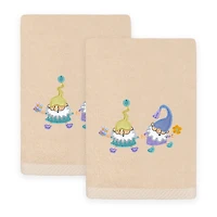 Linum Home Textiles Spring Gnomes Embroidered 2-pc. Hand Towel