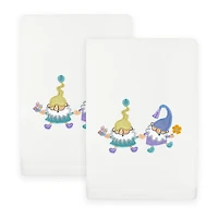 Linum Home Textiles Spring Gnomes Embroidered 2-pc. Hand Towel