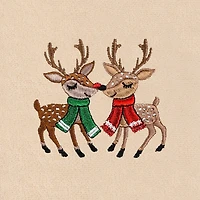 Linum Home Textiles Christmas Kisses Embroidered 2-pc. Hand Towel