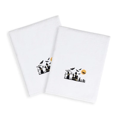 Linum Home Textiles Halloween Scary Embroidered 2-pc. Hand Towel