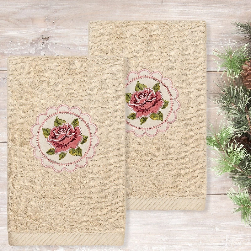 Linum Home Textiles Rosalee Embroidered 2-pc. Hand Towel