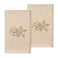 Linum Home Textiles Beach Life Embroidered 2-pc. Hand Towel