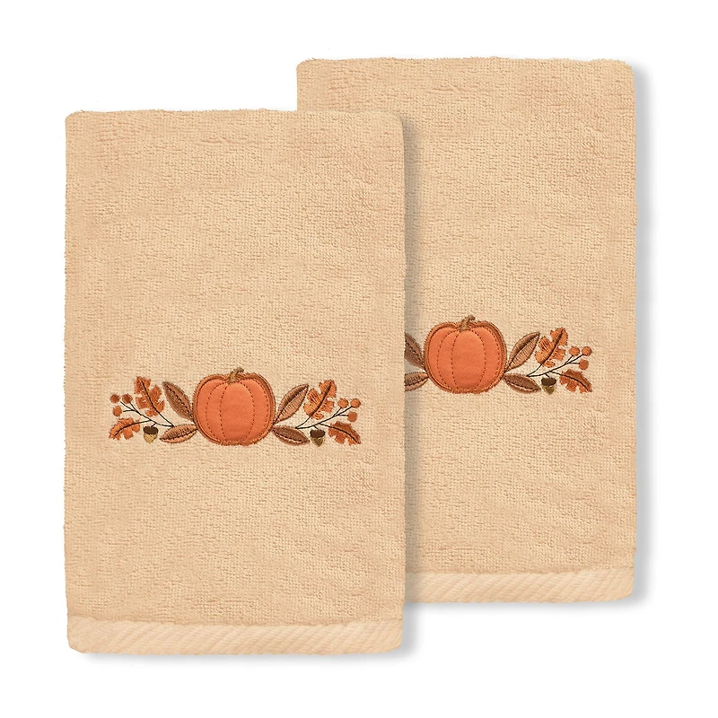 Linum Home Textiles Harvest Bounty Embroidered 2-pc. Hand Towel