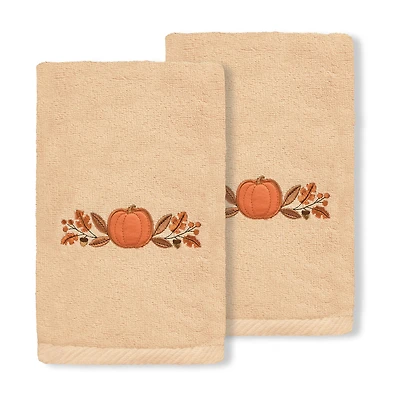 Linum Home Textiles Harvest Bounty Embroidered 2-pc. Hand Towel
