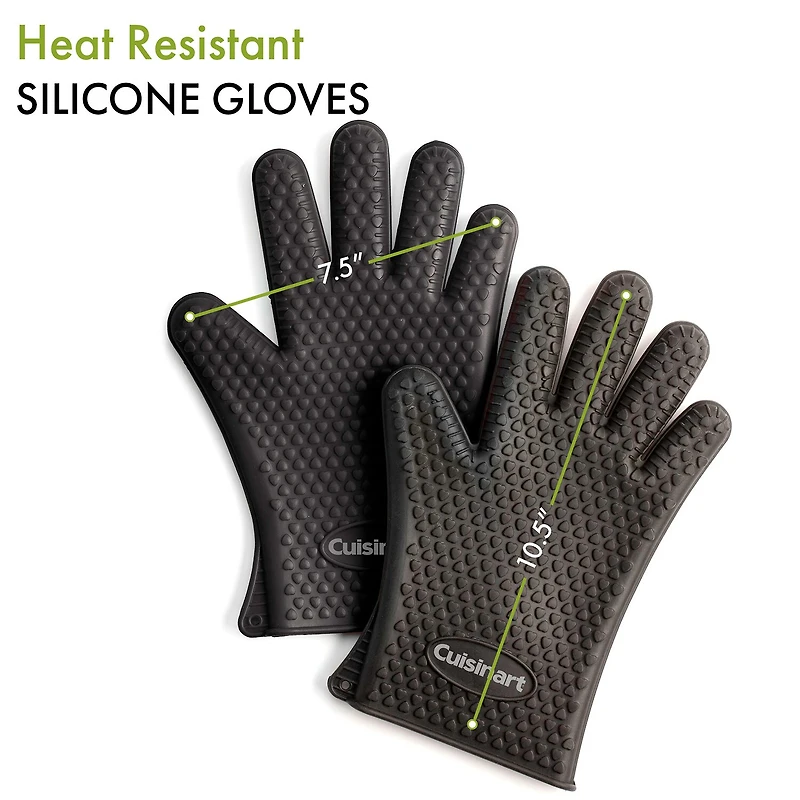 Cuisinart Outdoors Heat Resistant Silicone Grilling Gloves