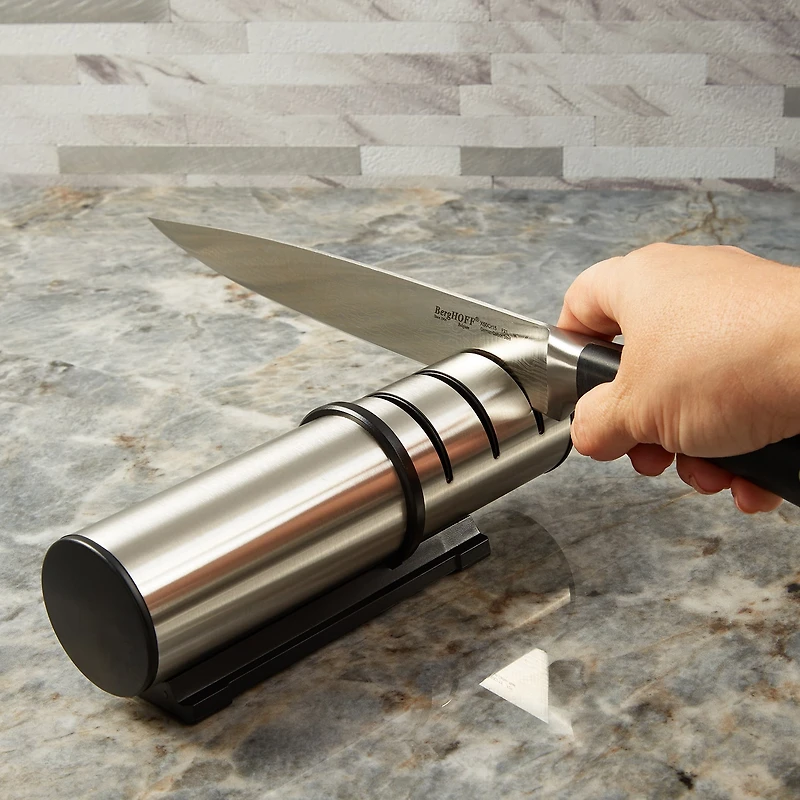 BergHOFF Essentials Forged Stainless Steel 9pc. Knife Block Set with Sharpener