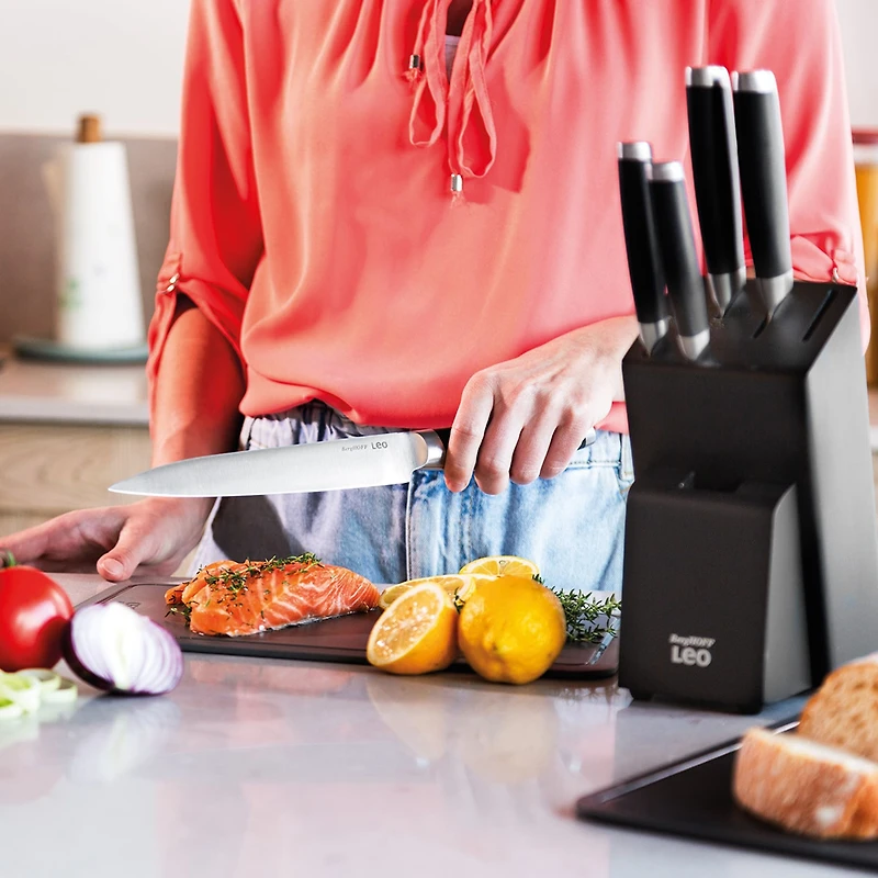 BergHOFF Leo Graphite Stainless Steel 6-pc. Knife Block Set