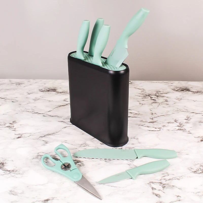 BergHOFF Leo Stainless Steel 8-pc. Universal Knife Block Set