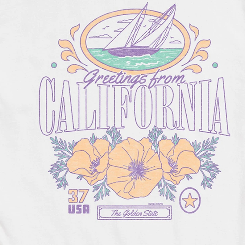 Mens Short Sleeve California Graphic T-Shirt