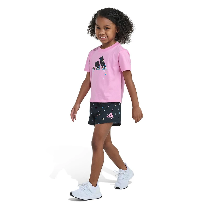 adidas Little Girls 2-pc. Short Set