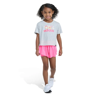 adidas Little Girls 2-pc. Short Set