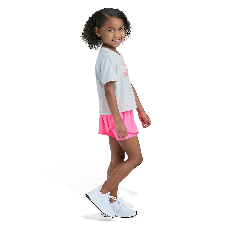 adidas Little Girls 2-pc. Short Set