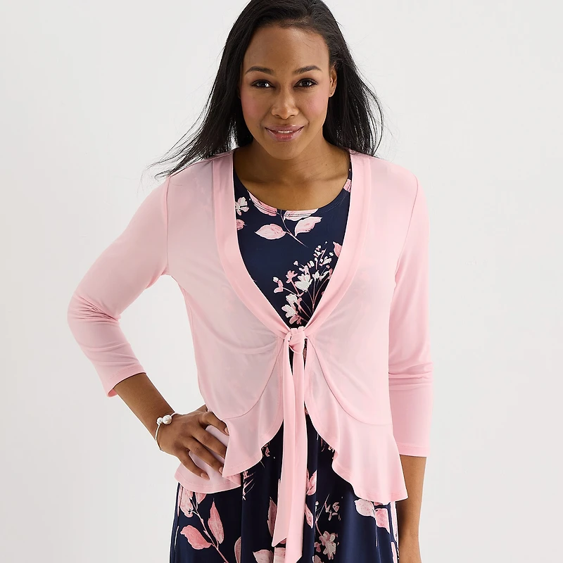 Studio 1 Womens Floral Jacket Dress