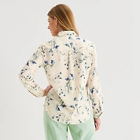 Black Label by Evan-Picone Womens Long Sleeve Blouse