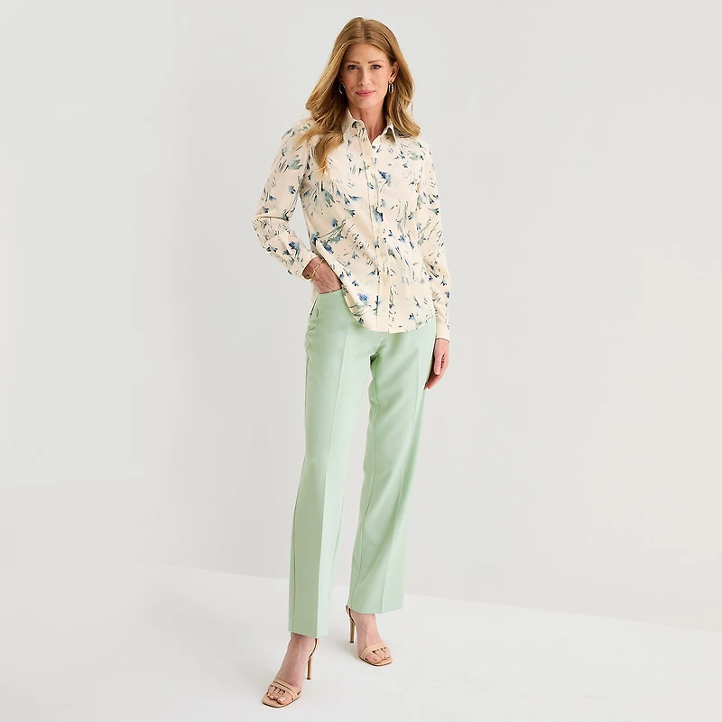 Black Label by Evan-Picone Womens Long Sleeve Blouse