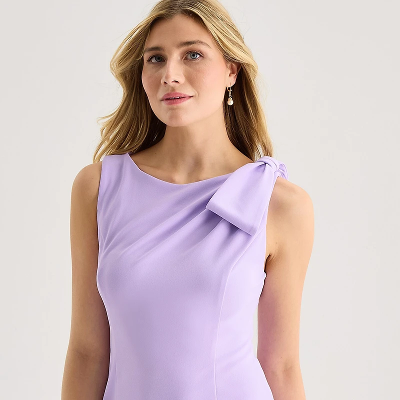 Marc New York Womens Round Neck Sleeveless Sheath Dress