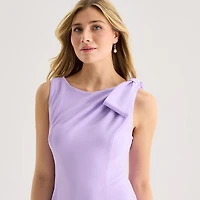 Marc New York Womens Round Neck Sleeveless Sheath Dress